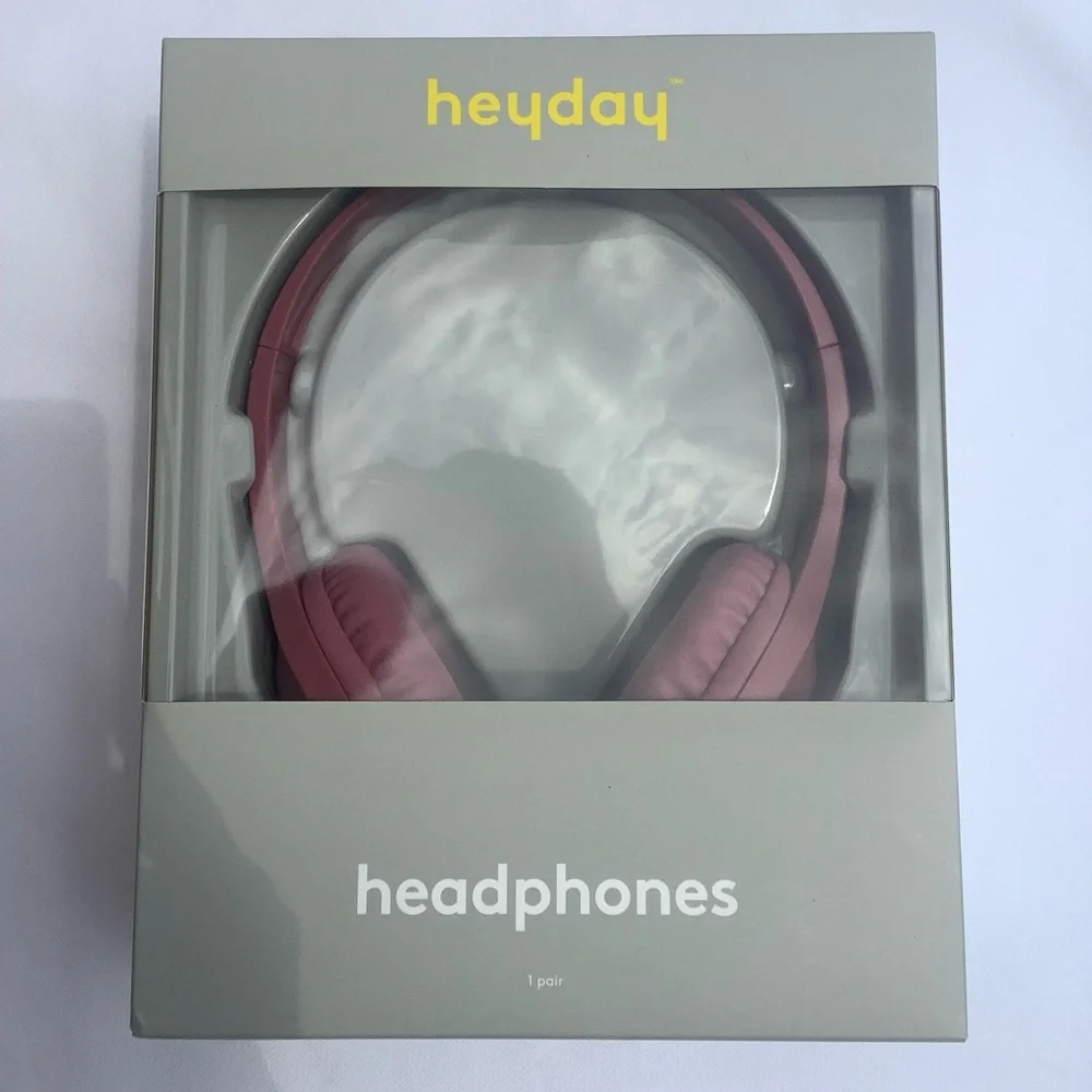 Heyday Headphones Over-the-Ear Wired 3.5mm Color Dusty Pink or Dark Pink - Picture 9 of 12